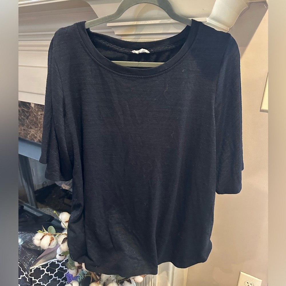 Westbound black crew neck top. Size 2x